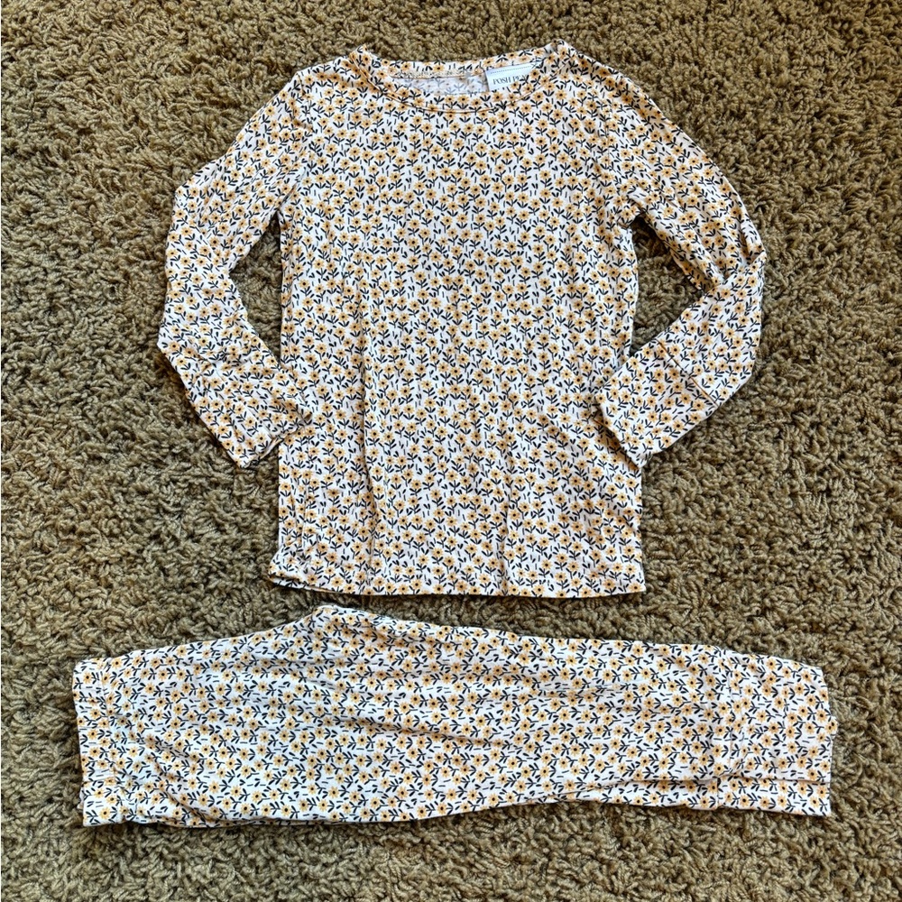 Posh Peanut Kids Matching Set in White and Brown
